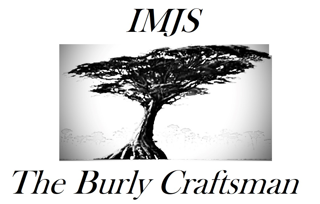 LOGO, a tree of life and serif text reading 'The Burly Craftsman'